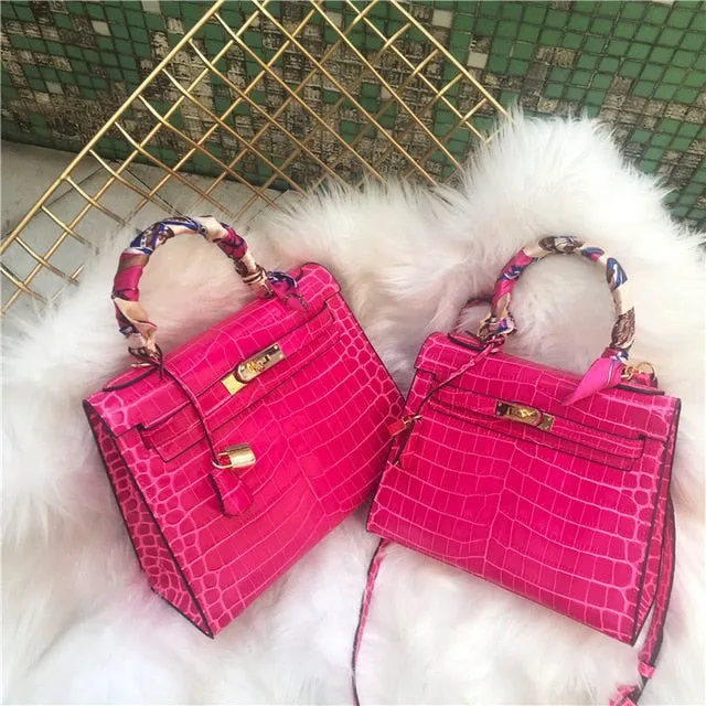 2019 new genuine leather luxury design handbag Keyy ostrich grain cowhide women's bag Original leather shoulder diagonal package