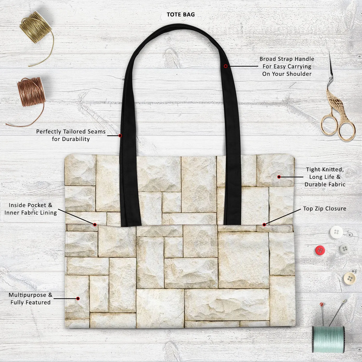Abstract Surface D1 Tote Bag Shoulder Purse | Multipurpose