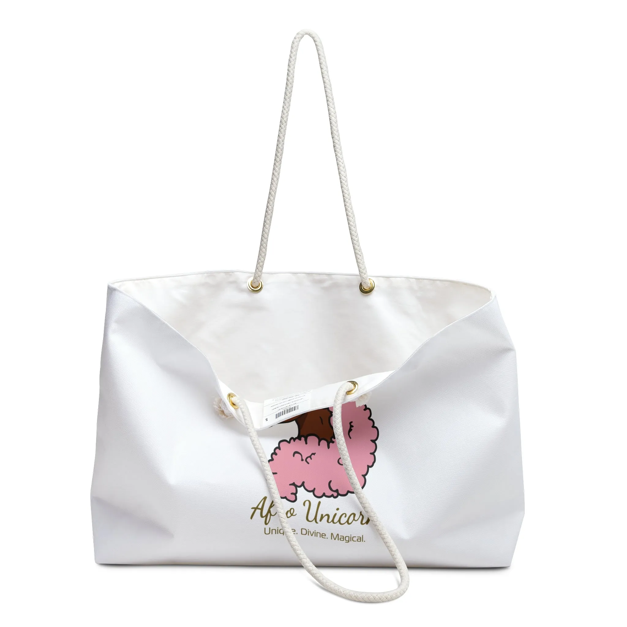 Afro Unicorn Weekender Bag - Pink & Green