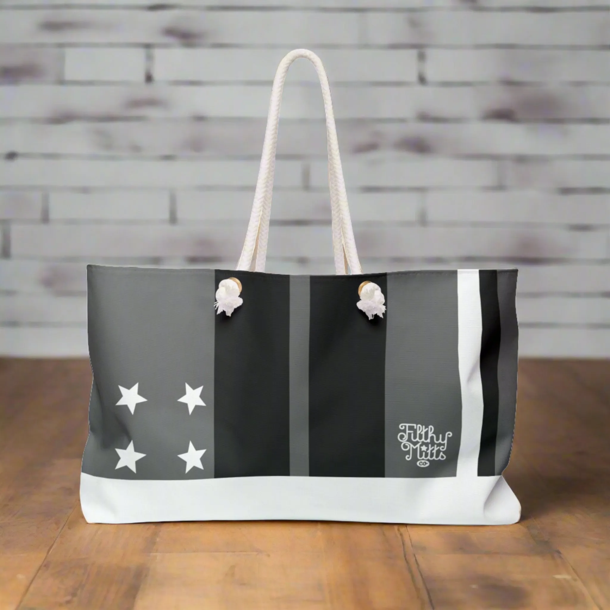 All Star White Gray Black Weekender Bag