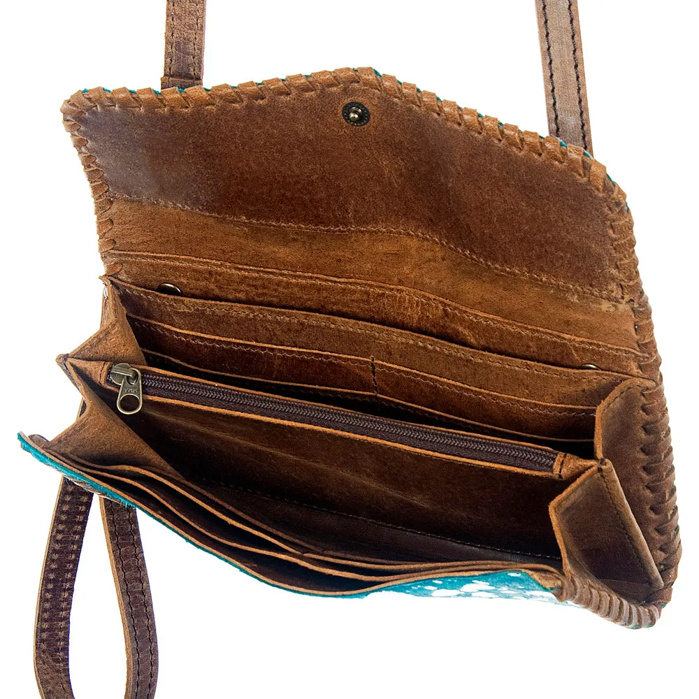 American Darling ADBG514BR Small Crossbody Hand Tooled Genuine Leather Women Bag Western Handbag Purse