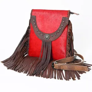 American Darling ADBG527RED Crossbody Hair-On Genuine Leather Women Bag Western Handbag Purse