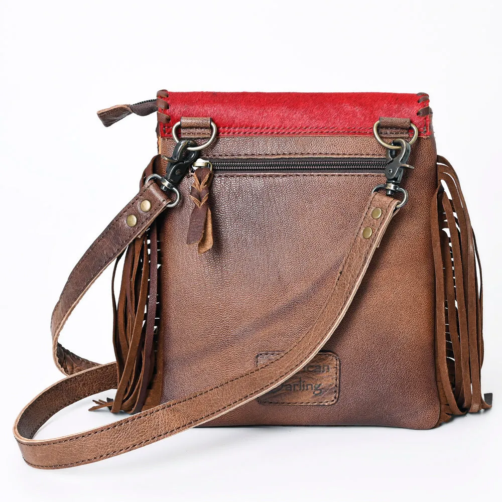 American Darling ADBG527RED Crossbody Hair-On Genuine Leather Women Bag Western Handbag Purse