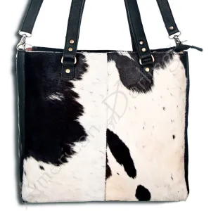 American Darling ADBGS121BKW Tote Hair-On Genuine Leather Women Bag Western Handbag Purse