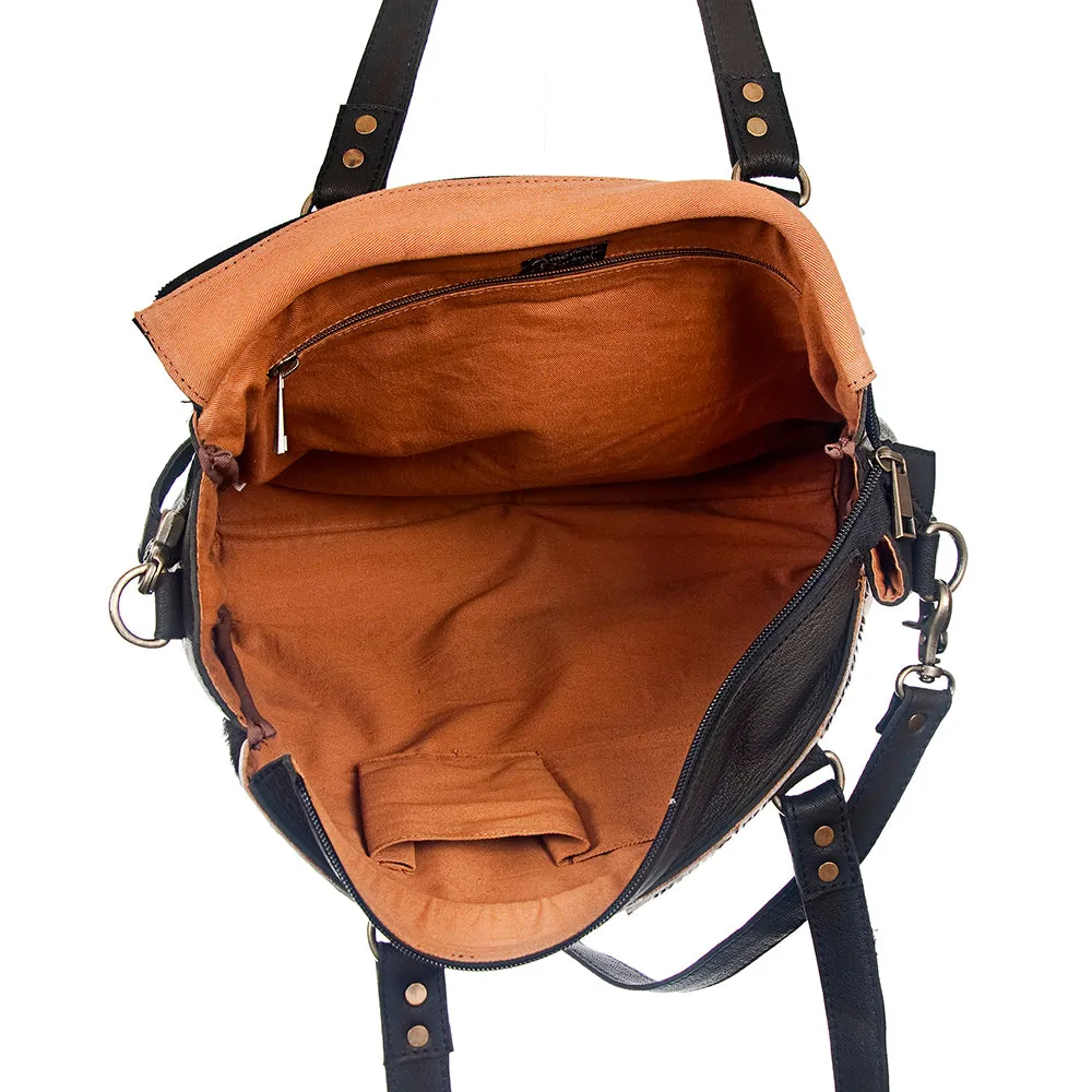 American Darling ADBGS121BKW Tote Hair-On Genuine Leather Women Bag Western Handbag Purse