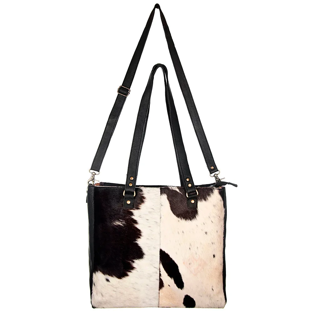 American Darling ADBGS121BKW Tote Hair-On Genuine Leather Women Bag Western Handbag Purse