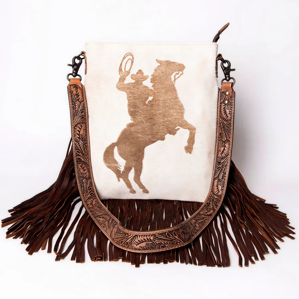 American Darling ADBGZ380 Large Crossbody Hair-On Genuine Leather Women Bag Western Handbag Purse