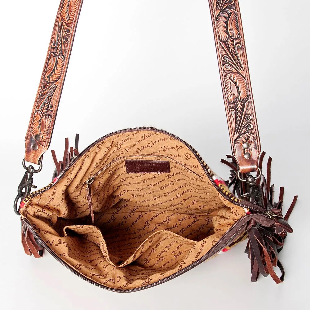American Darling ADBGZ634 Signature Crossbody Hand Tooled Saddle Blanket Genuine Leather Women Bag Western Handbag Purse