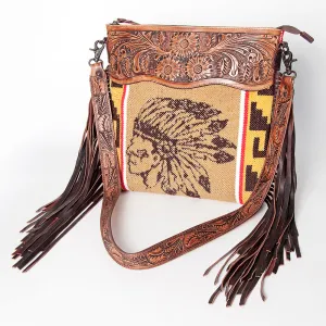 American Darling ADBGZ634 Signature Crossbody Hand Tooled Saddle Blanket Genuine Leather Women Bag Western Handbag Purse