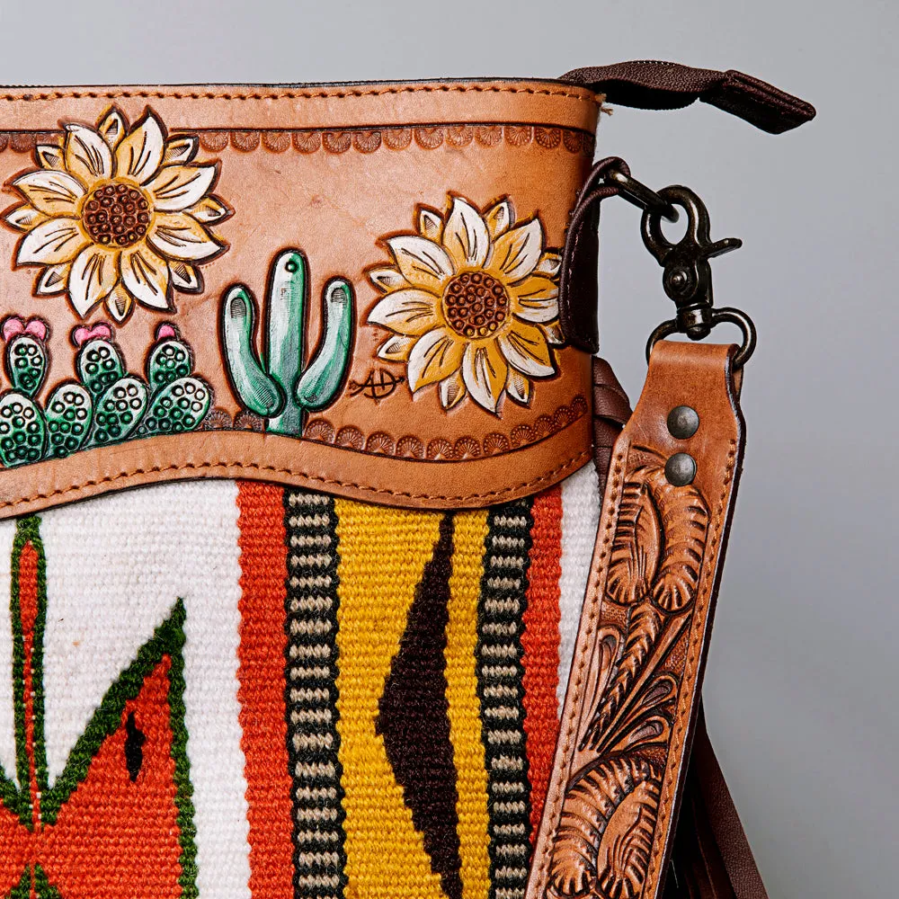 American Darling ADBGZ707 Crossbody Hand Tooled Saddle Blanket Genuine Leather Women Bag Western Handbag Purse