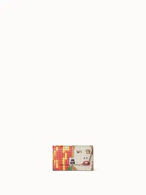 Anouk Envelope in Leather with 3D Drei Teile Print