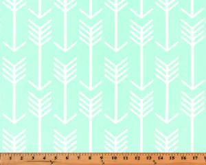 Arrow Mint Twill Fabric By Premier Prints