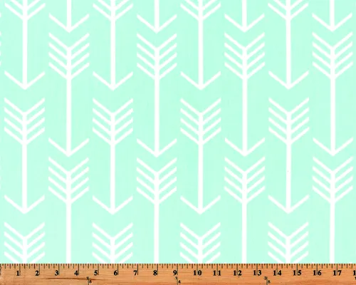 Arrow Mint Twill Fabric By Premier Prints