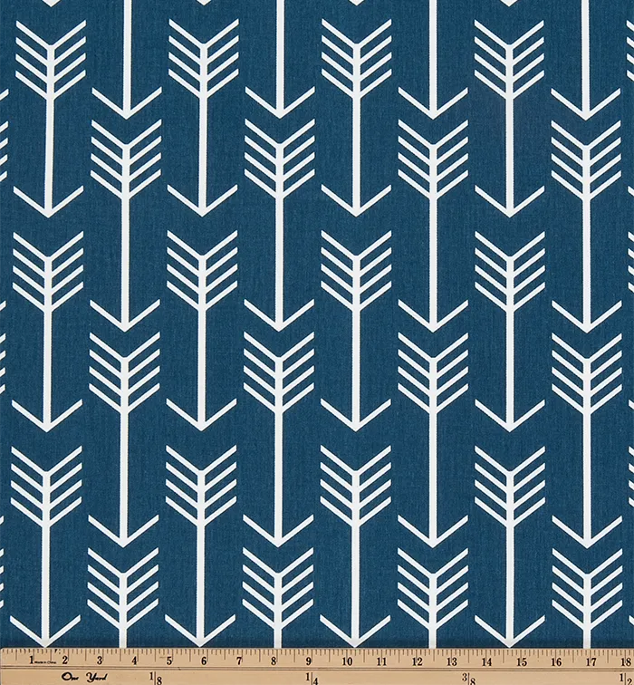 Arrow Premier Navy White Twill Fabric By Premier Prints