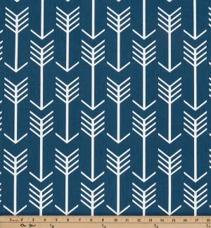 Arrow Premier Navy White Twill Fabric By Premier Prints