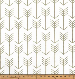 Arrow White Ecru Twill Fabric By Premier Prints