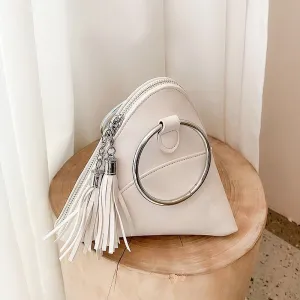 Back to College Fashion Soft Waterproof Pu Leather Tote Bags for Women 2021 New Women's Handbag Korean Luxury Simplicity Triangle Bag Sac A Main