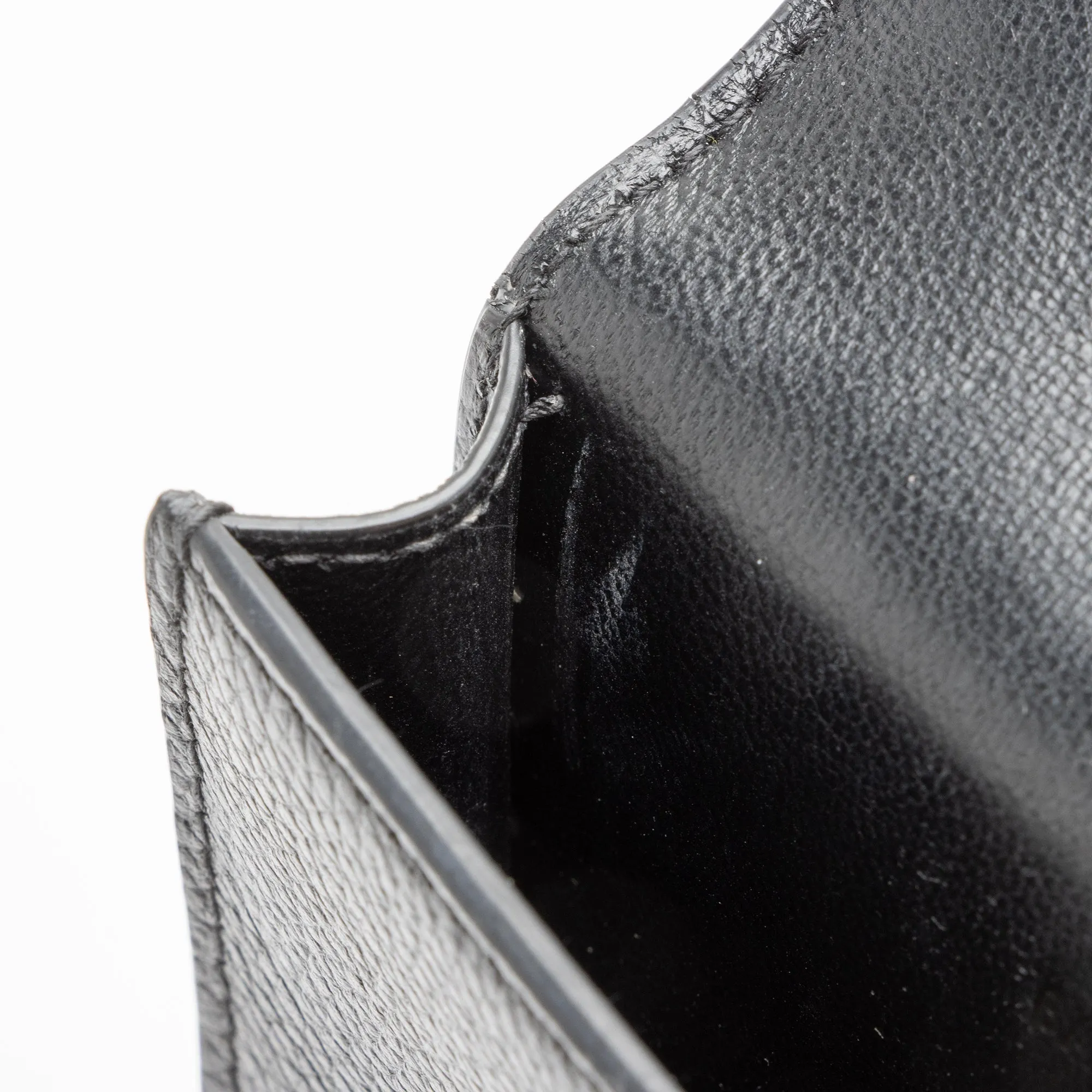 Balenciaga Grained Calfskin Logo Cash Phone Card Holder Flap Bag (SHF-23466)