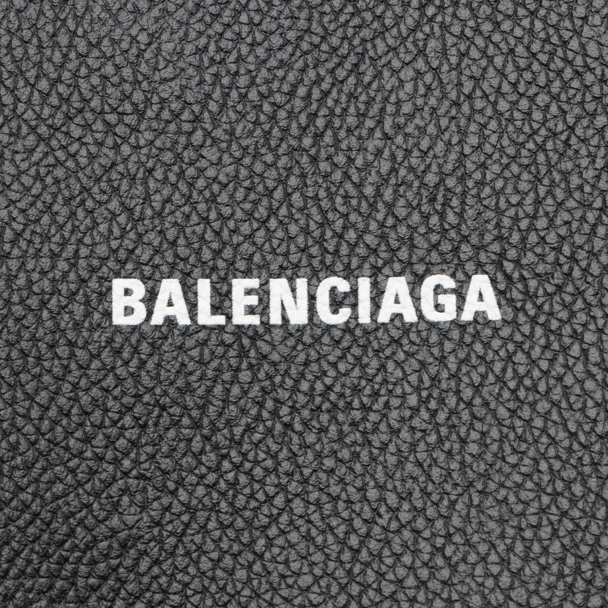 Balenciaga Grained Calfskin Logo Cash Phone Card Holder Flap Bag (SHF-23466)