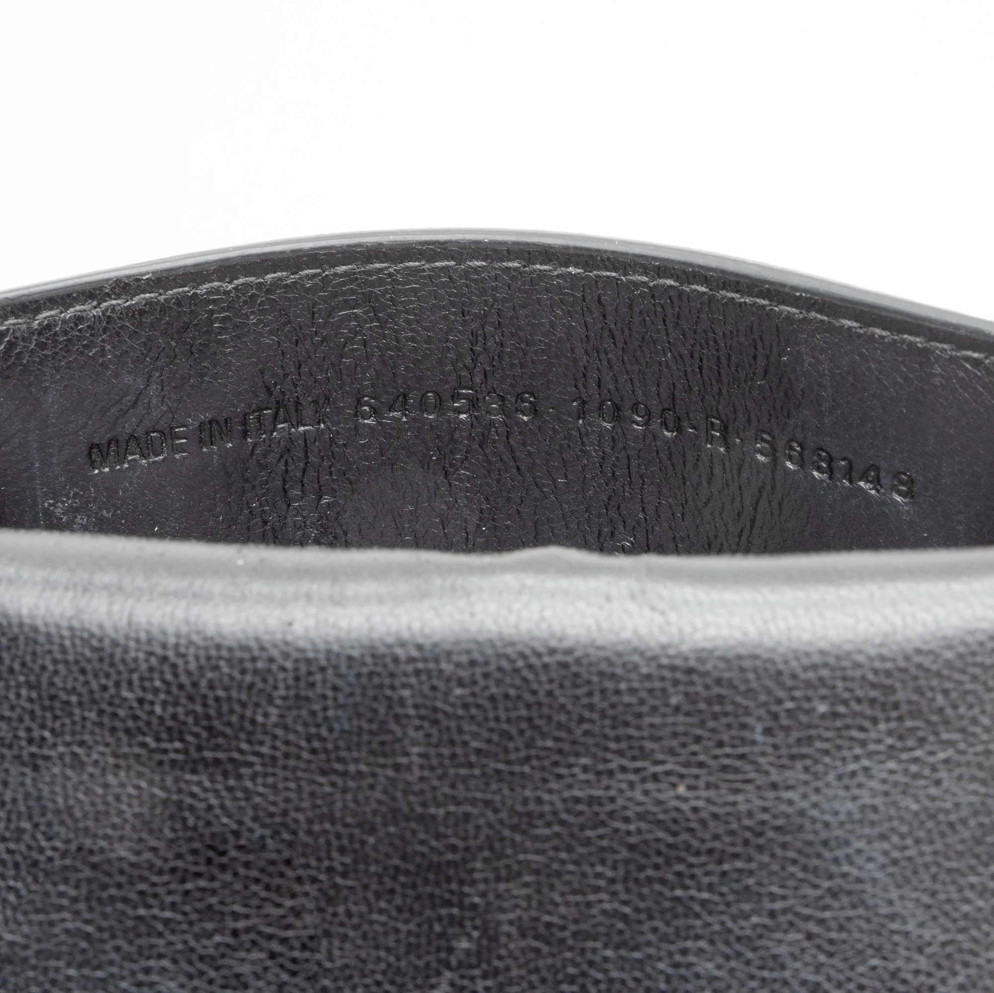 Balenciaga Grained Calfskin Logo Cash Phone Card Holder Flap Bag (SHF-23466)