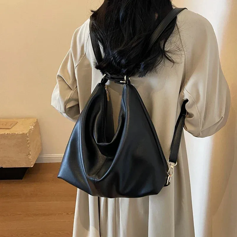 binfenxie  Shoulder Bags And Backpack Dual-use For Women Soft PU Leather Large Capacity Shopper Totes Winter New Luxury Handbags