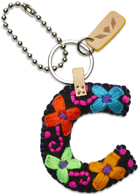 BLACK FELT ALPHABET CHARMS