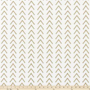 Boho White/Athena Gold (Metallic) Fabric By Premier Prints