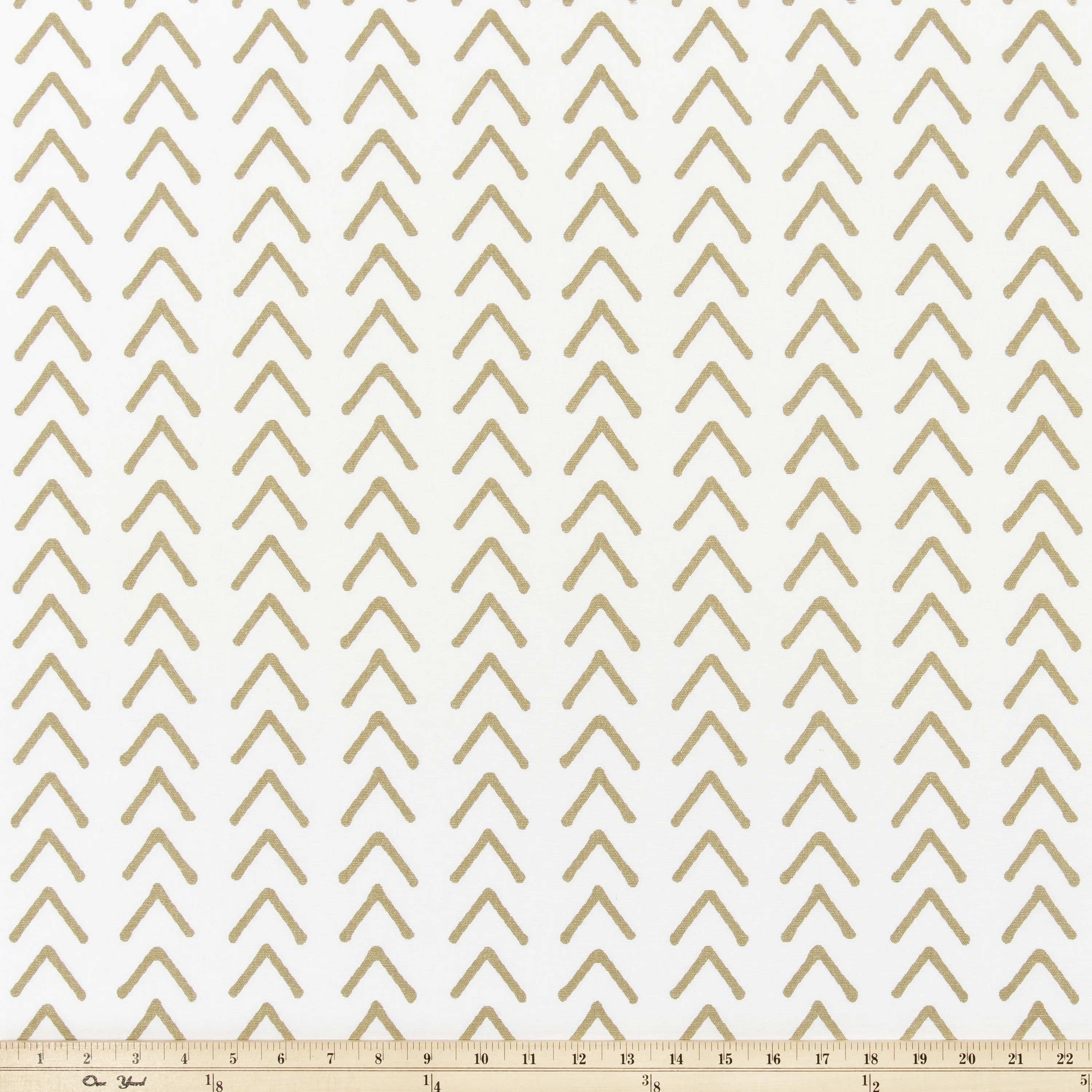 Boho White/Athena Gold (Metallic) Fabric By Premier Prints
