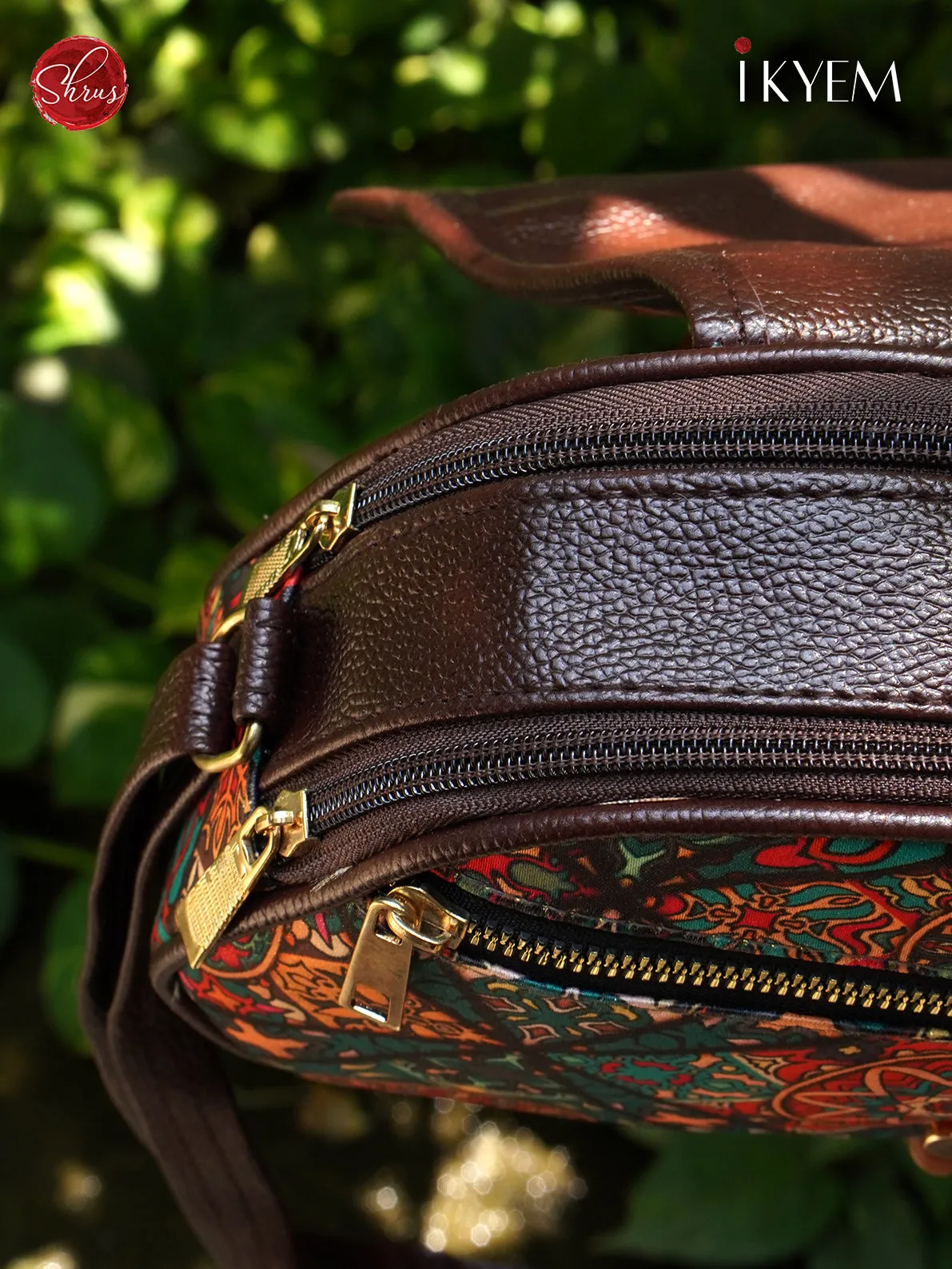 Brown & Multicolor - Printed Bag