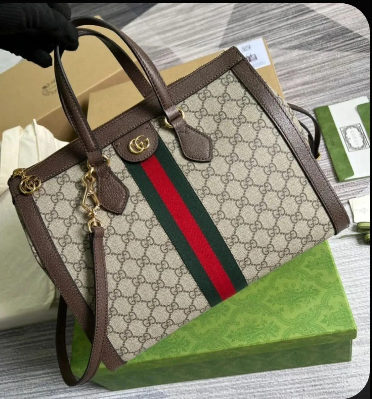 Brown Designer Pu Leather Handbag For Women