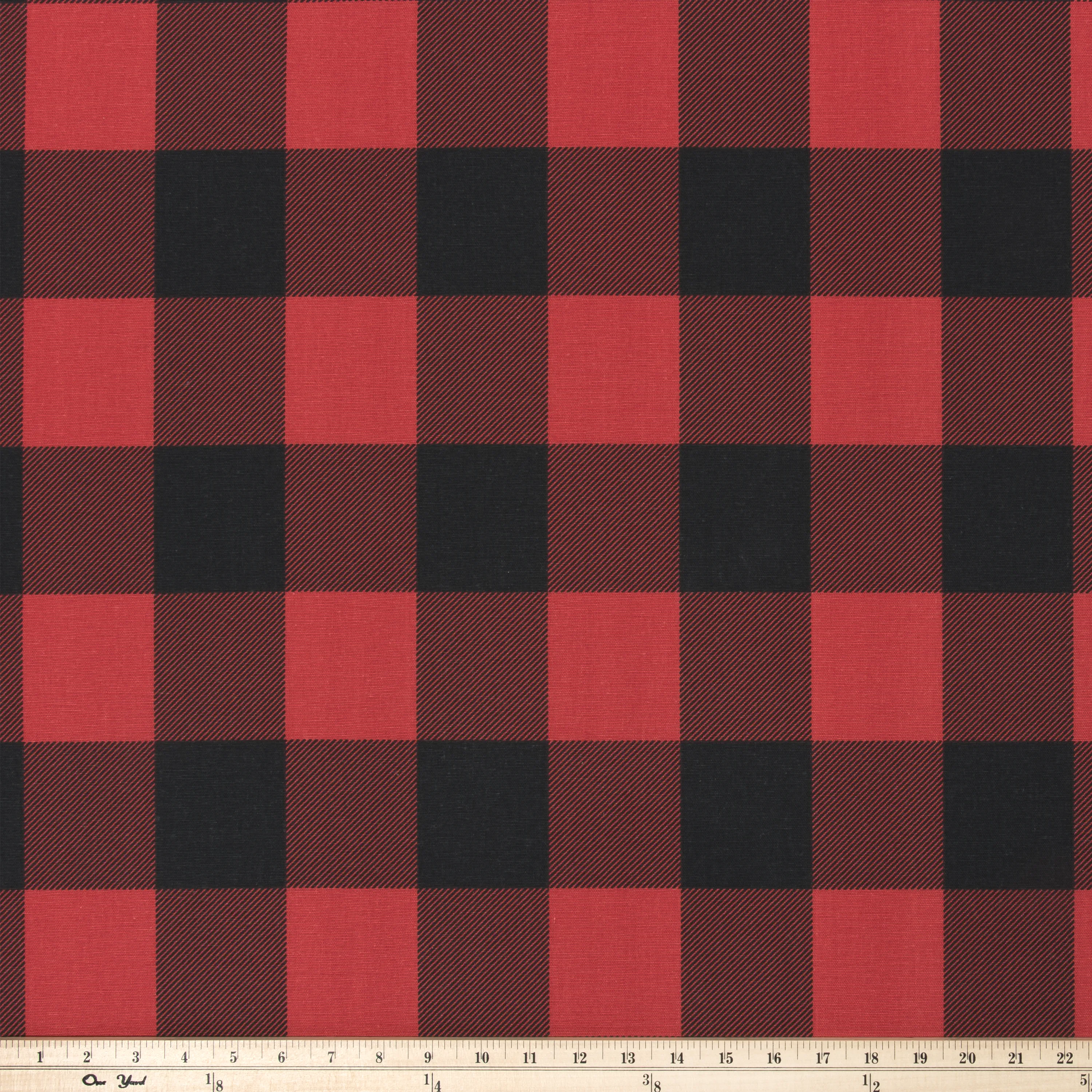 Buffalo Check Red/Black Fabric By Premier Prints