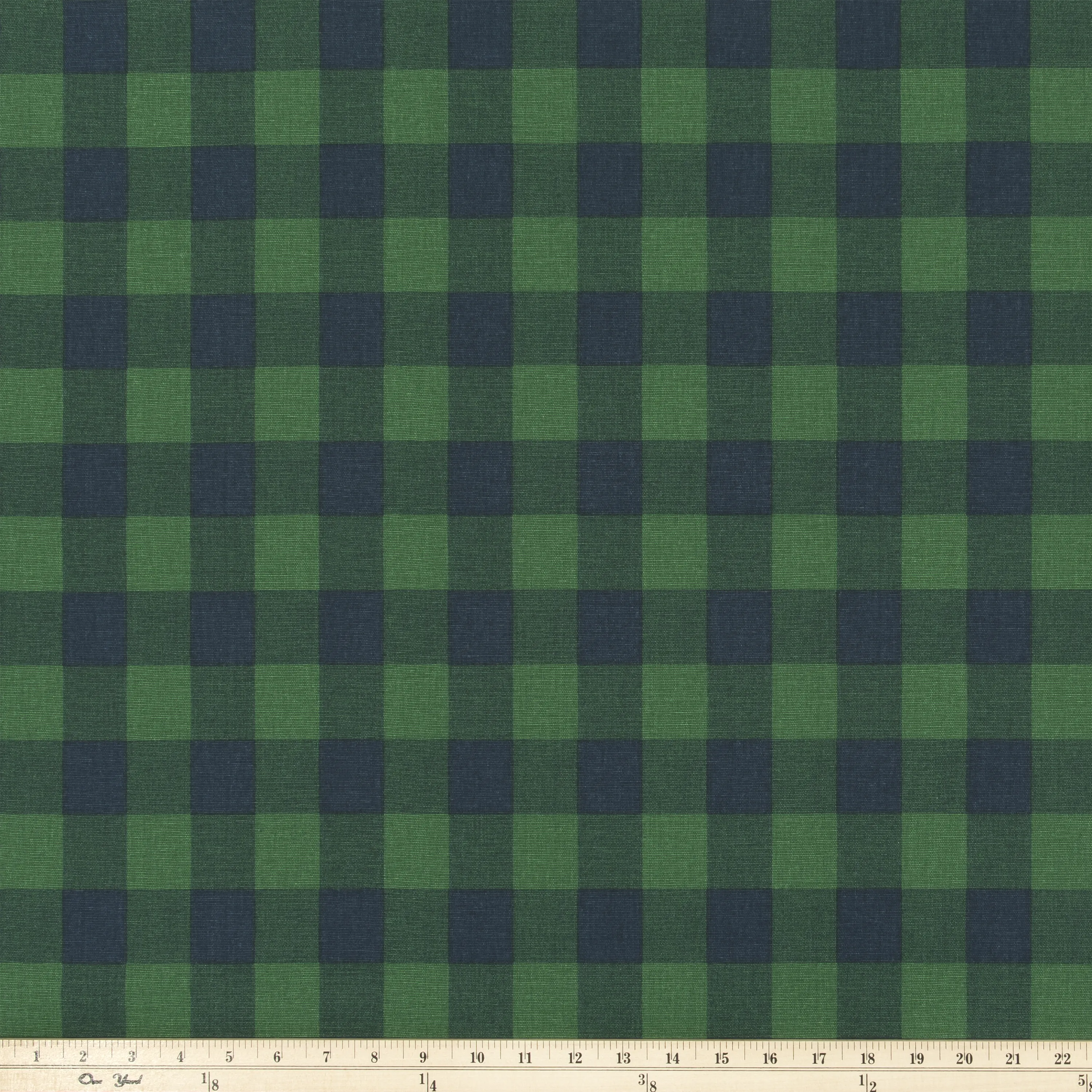 Buffalo Plaid Mountain Green/Deep Navy Fabric By Premier Prints