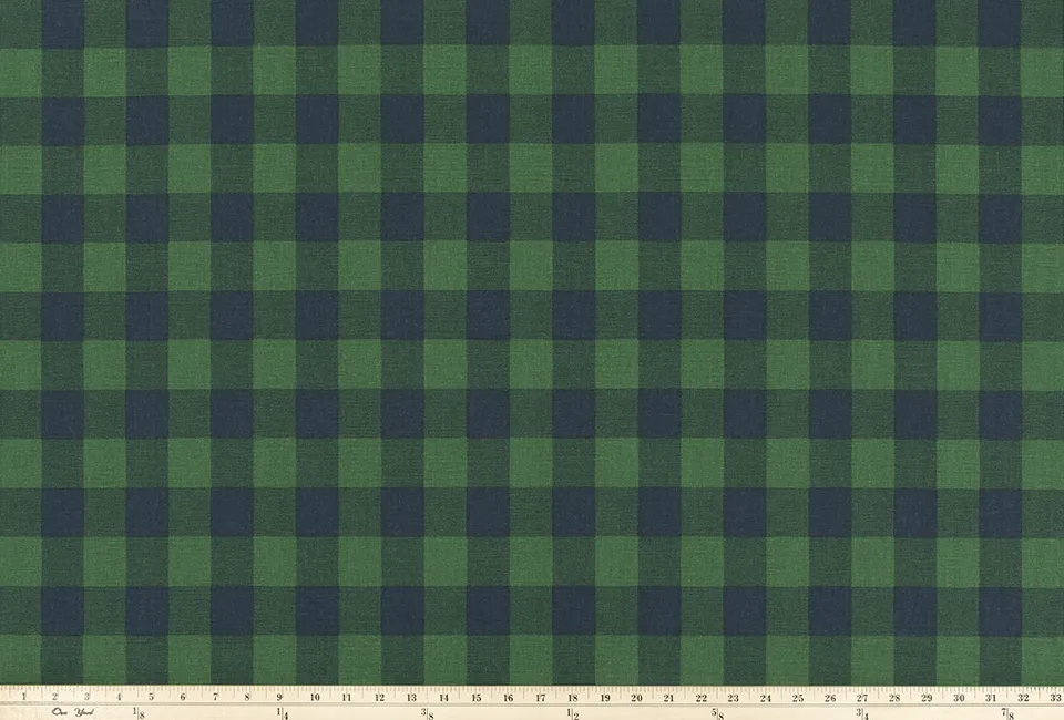 Buffalo Plaid Mountain Green/Deep Navy Fabric By Premier Prints