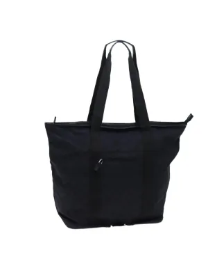 Canvas Tote Bag with GG Design in Black