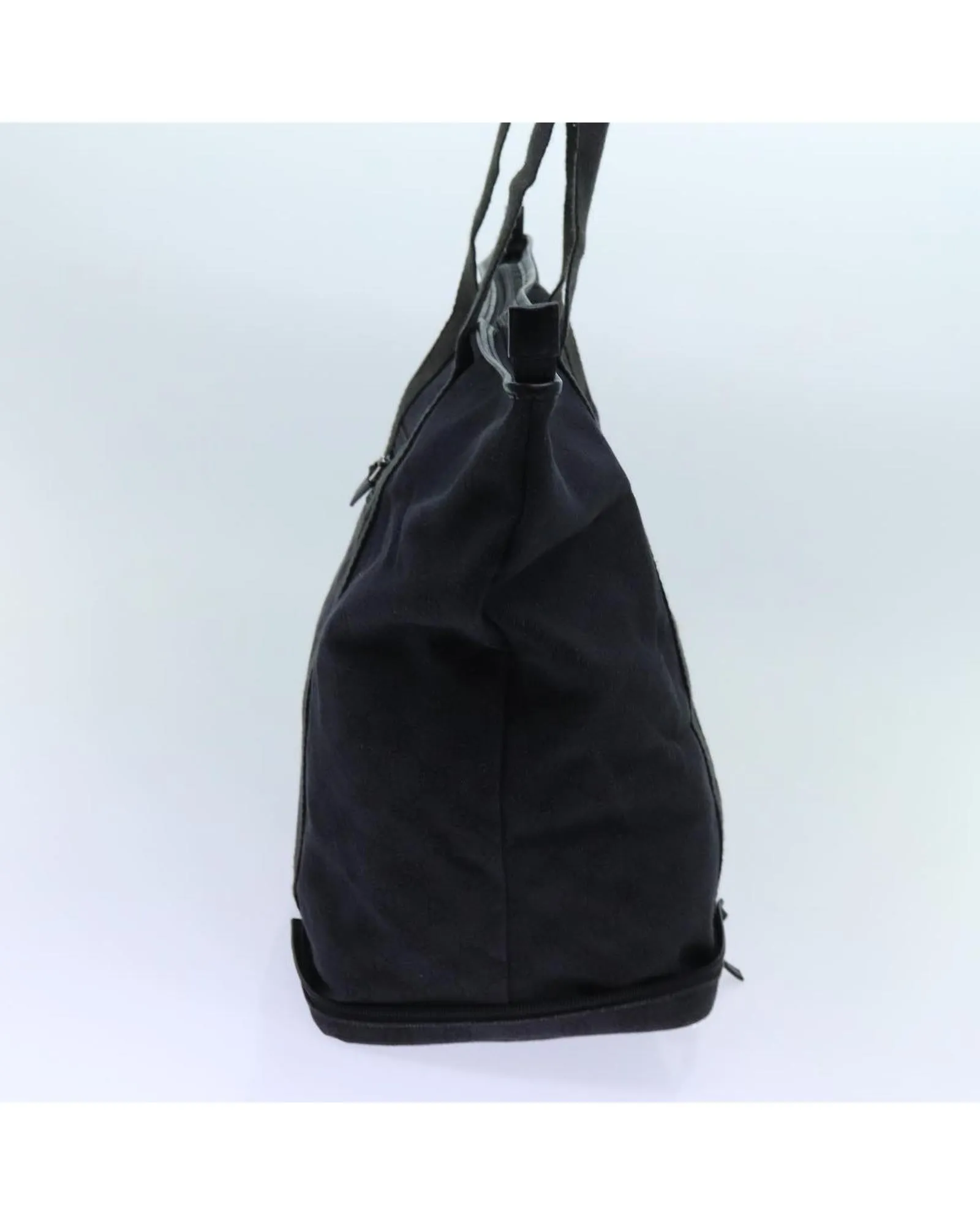 Canvas Tote Bag with GG Design in Black