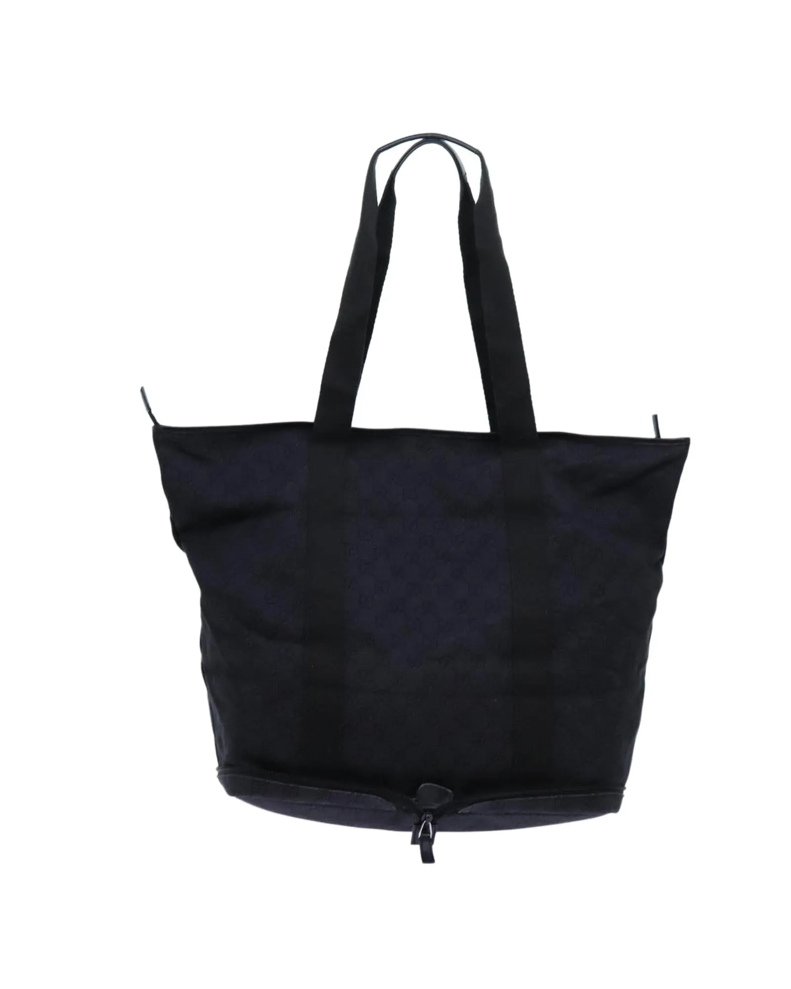 Canvas Tote Bag with GG Design in Black