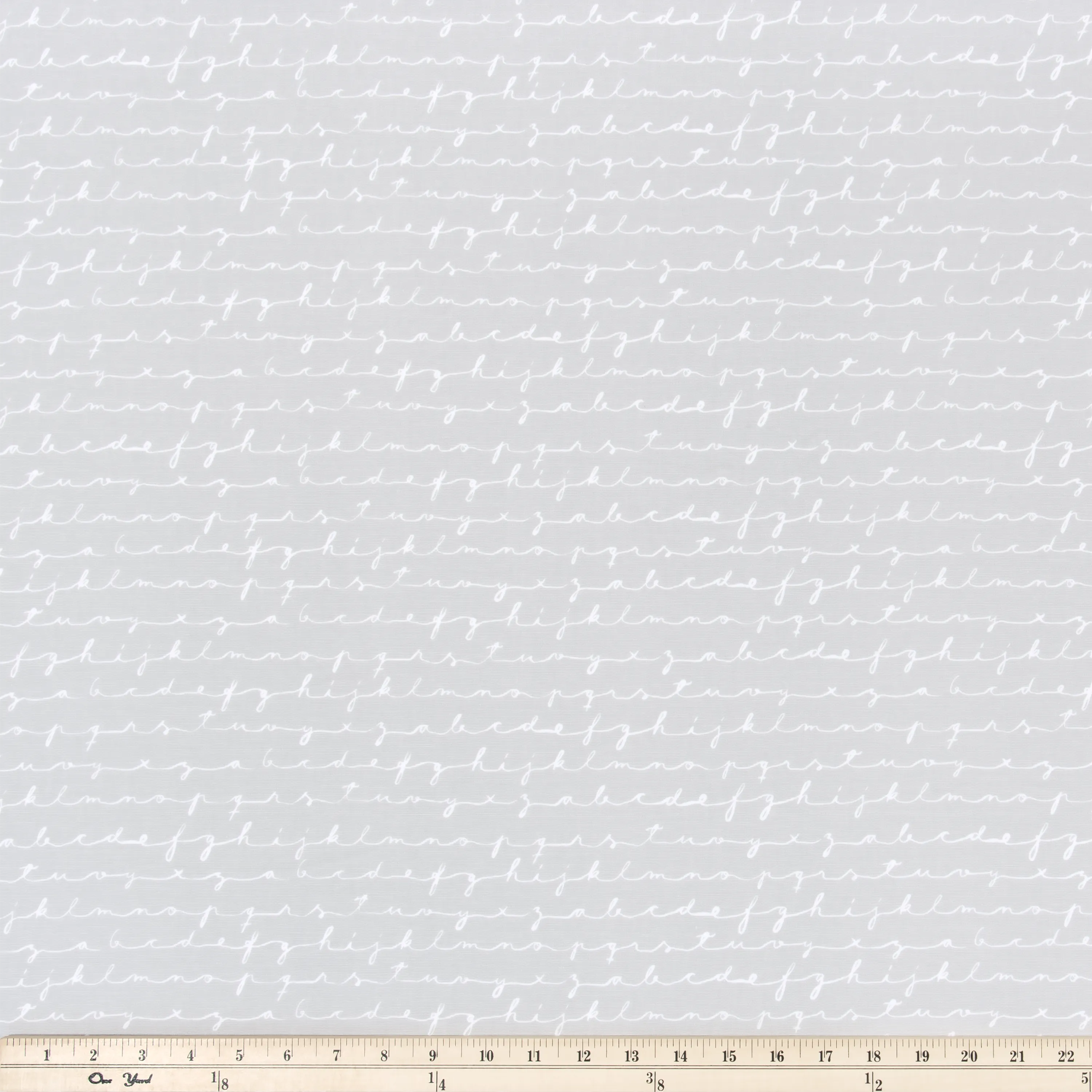 Chalk Script French Grey Fabric By Premier Prints