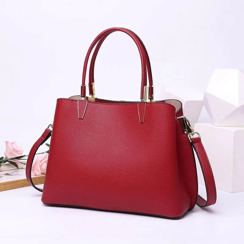 Christmas Gift 100% Real Genuine Leather Women's Handbags Shoulder Bags Luxury Lady Shopping Totes Messenger Bag 2020 Brand Designer Bag Female