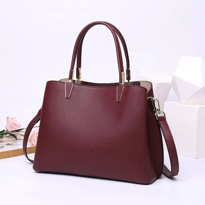 Christmas Gift 100% Real Genuine Leather Women's Handbags Shoulder Bags Luxury Lady Shopping Totes Messenger Bag 2020 Brand Designer Bag Female