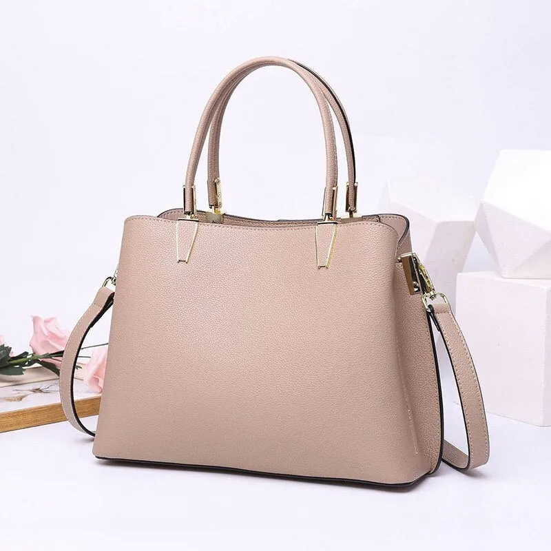 Christmas Gift 100% Real Genuine Leather Women's Handbags Shoulder Bags Luxury Lady Shopping Totes Messenger Bag 2020 Brand Designer Bag Female