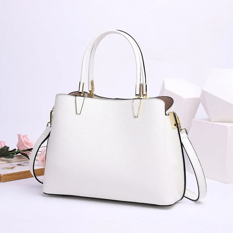 Christmas Gift 100% Real Genuine Leather Women's Handbags Shoulder Bags Luxury Lady Shopping Totes Messenger Bag 2020 Brand Designer Bag Female