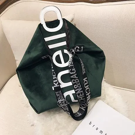 Christmas Gift New Large-capacity Velvet Handbag Fashion Lady Letter Shoulder Crossbody Bag High Quality Women's Shopping Bag Tote