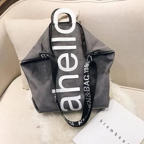 Christmas Gift New Large-capacity Velvet Handbag Fashion Lady Letter Shoulder Crossbody Bag High Quality Women's Shopping Bag Tote