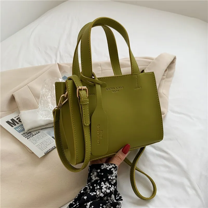Christmas Gift Small PU Leather Shoulder Bags for Women Square Designer Crossbody Bags Lady Pure Color Tote Messenger Bag Summer White Handbags