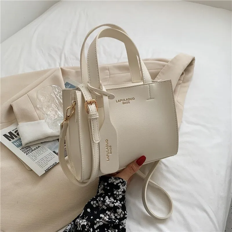 Christmas Gift Small PU Leather Shoulder Bags for Women Square Designer Crossbody Bags Lady Pure Color Tote Messenger Bag Summer White Handbags