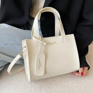 Christmas Gift Small PU Leather Shoulder Bags for Women Square Designer Crossbody Bags Lady Pure Color Tote Messenger Bag Summer White Handbags