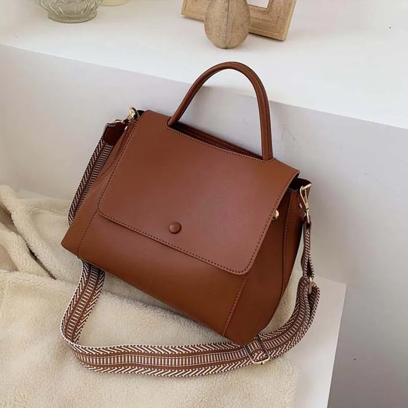 Christmas Gift Vintage Fashion Female Tote Bag 2021 New High Quality PU Leather Women's Designer Handbag High Capacity Shoulder Messenger Bag