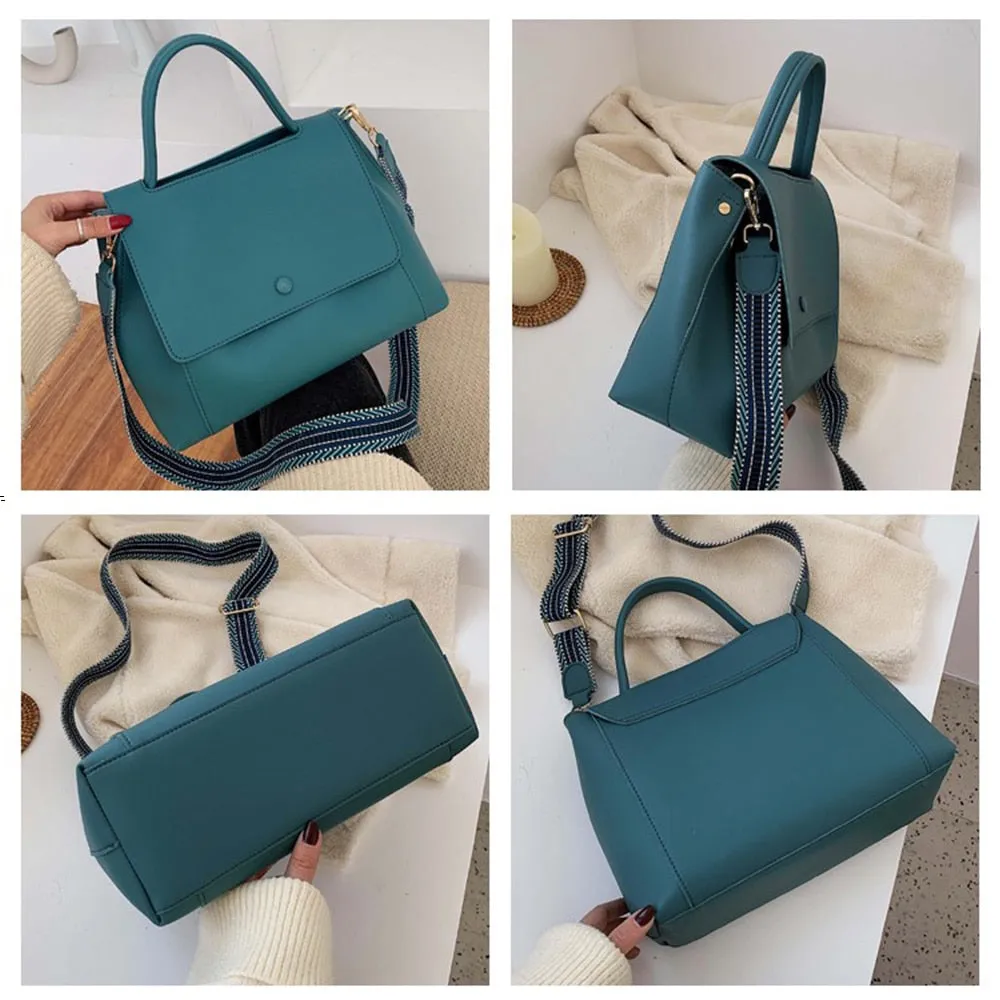 Christmas Gift Vintage Fashion Female Tote Bag 2021 New High Quality PU Leather Women's Designer Handbag High Capacity Shoulder Messenger Bag