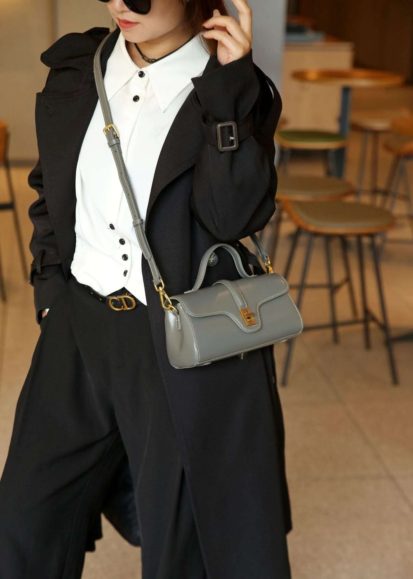 Classic Leather Top Handle Bag