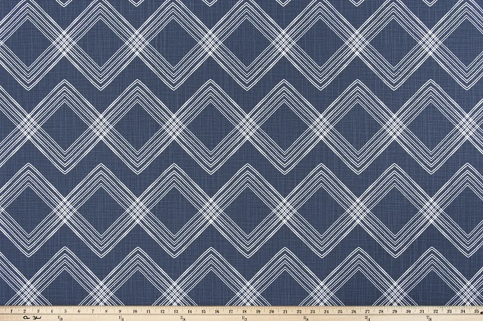 Colton Space Blue Slub Canvas Fabric By Premier Prints